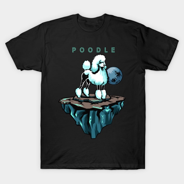 Poodle in space T-Shirt by WearthisWearthat